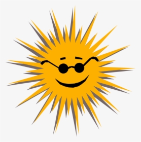 Vector Illustration Of Personified Sun Smiles With - Illustration, HD Png Download, Transparent PNG