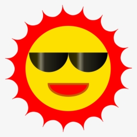 Cool Sun Vector Image - Clipart Red Sun, HD Png Download, Transparent PNG