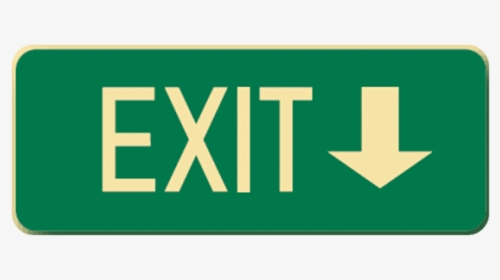 Brady Glow In The Dark And Standard Floor Sign Exit - Sign, HD Png Download, Transparent PNG