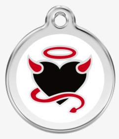 Red Dingo Stainless Steel & Enamel Devil Dog Id Tag - Médaille Pour Chien Red Dingo, HD Png Download, Transparent PNG