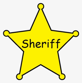 Sheriff Badge Clipart - Western Star Png, Transparent Png, Transparent PNG
