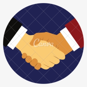 Hand Shake Isolated Icon - Respect Png Circle Icon, Transparent Png, Transparent PNG