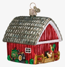 Barn Ornament - Red Christmas Barn Ornament, HD Png Download, Transparent PNG