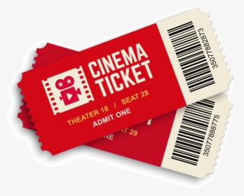 Two Red Cinema Tickets - Raffle Ticket, HD Png Download, Transparent PNG