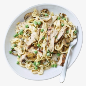 Chicken Alfredo With Peas And Mushrooms, HD Png Download, Transparent PNG