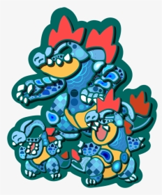 Totodile-family - Cartoon, HD Png Download, Transparent PNG