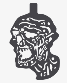 Zombie Head Stencil, HD Png Download, Transparent PNG