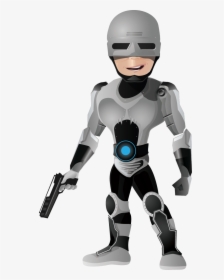 Background Robocop Transparent - Superhero Vector Character, HD Png Download, Transparent PNG