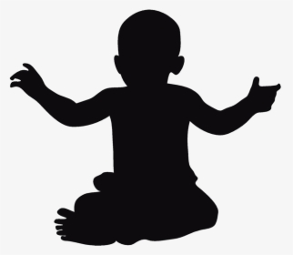 Baby Silhouette Sitting Up - Child Sitting Silhouette Png, Transparent Png, Transparent PNG