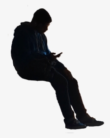 Man Sitting Silhouette Png , Png Download - Human Sitting Silhouette Png, Transparent Png, Transparent PNG