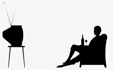 Patient Clipart Sit In - Silhouette Of A Television, HD Png Download, Transparent PNG