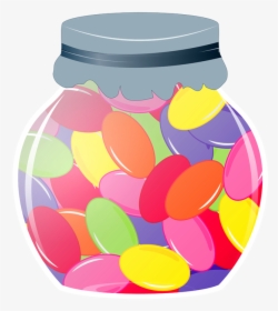 Clipart Fruit Candy - Clipart Jelly Bean Jar, HD Png Download, Transparent PNG