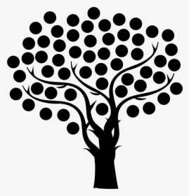 Tree With Thin Branches And Small Dots Foliage - Tree With Branches Icon, HD Png Download, Transparent PNG