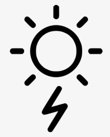 Storm Thunder Lightning Daytime Day Sun - Climate Black And White, HD Png Download, Transparent PNG