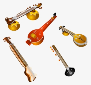 Bass Guitar Musical Of India Transprent Png - Indian Music Instruments Vector, Transparent Png, Transparent PNG