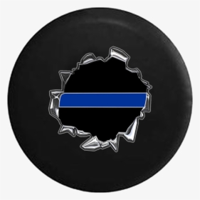Thin Blue Line - Thin Blue Line Tire Cover Jl, HD Png Download, Transparent PNG
