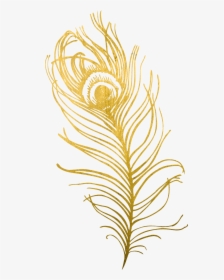 Transparent Background Peacock Gold Feather Png, Png Download, Transparent PNG