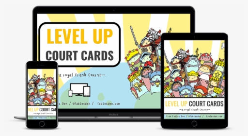 Level Up Court Cards Transparent Course Devices Pic - Web Design, HD Png Download, Transparent PNG