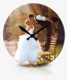Acrylic Print Clocks - Wedding Photography Bride Taller Than Groom, HD Png Download, Transparent PNG