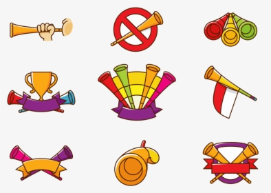 New Year Party Trumpet Vector , Png Download - New Year Party Trumpet Vector, Transparent Png, Transparent PNG