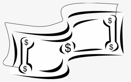 Money Sign Clip Art Black And White Free Clipart - Dollar Bill Clipart Black And White, HD Png Download, Transparent PNG