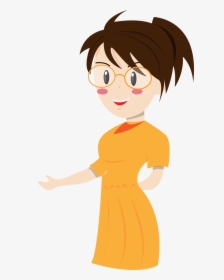 asian business woman cartoon