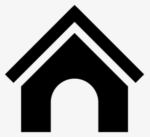 Dog House Icon - House Black And White Icon, HD Png Download, Transparent PNG