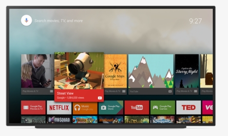 Android Tv Home Screen Framed - Chromecast Android Tv, HD Png Download, Transparent PNG