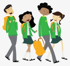 We Have To Walk To School Because We Want To Make Our - Cartoon, HD Png Download, Transparent PNG