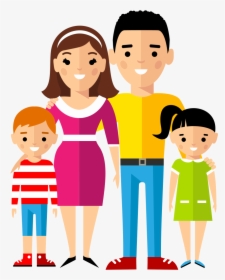 Transparent Walk Clipart - Family With Kids Png, Png Download, Transparent PNG