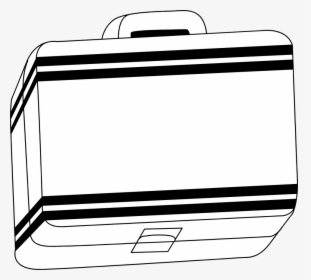 Transparent Lunch Box Clipart - Black And White Lunchbox, HD Png Download, Transparent PNG