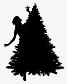 Transparent Gorro Navidad Png - Christmas Tree Silhouette, Png Download, Transparent PNG
