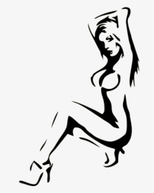 Nude Woman Silhouette Art, HD Png Download, Transparent PNG