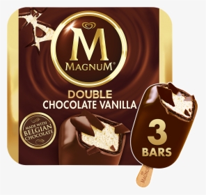 Double Chocolate Magnum Ice Cream Bar , Png Download - Magnum Ice Cream Cookies And Cream, Transparent Png, Transparent PNG