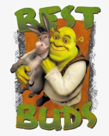 Shrek Buds Juniors T Shirt - Shrek And His Donkey, HD Png Download, Transparent PNG