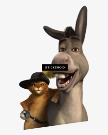 Transparent Donkey Head Clipart - Shrek Puss In Boots And Donkey, HD Png Download, Transparent PNG