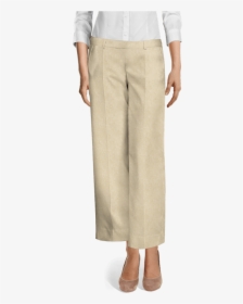 Sand Flat Front Cuffed Cigarette Pants   	 	 Data Width - Bermuda Shorts Suits Womens, HD Png Download, Transparent PNG