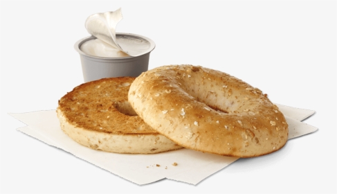 Bagel With Cream Cheese On The Side, HD Png Download, Transparent PNG