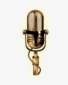 Gold Microphone Png - Transparent Golden Microphone Png, Png Download, Transparent PNG