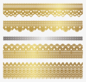 Tubes Deco Dentelle Wedding Lace Vector Png Gold - Gold Lace Pattern, Transparent Png, Transparent PNG