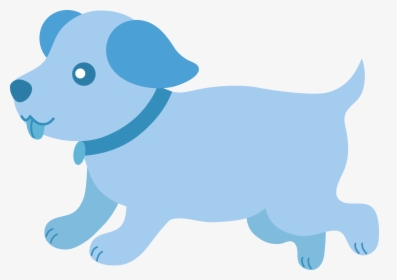 Cute Blue Puppy Running - Blue Dog Clip Art, HD Png Download, Transparent PNG