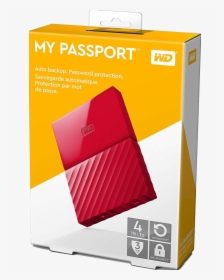 Wd 4tb My Passport Portable External Hard Drive Usb - My Passport Wd 3tb, HD Png Download, Transparent PNG