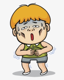 Sick Person Cartoon Of Transparent Png - Sick Boy Clipart, Png Download, Transparent PNG