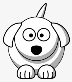 Cute Animal Outline Png - Black And White Dog Drawing, Transparent Png, Transparent PNG