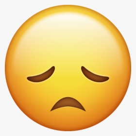 Download Super Sad Iphone Emoji Image - Sad Ios Emoji Png, Transparent Png, Transparent PNG