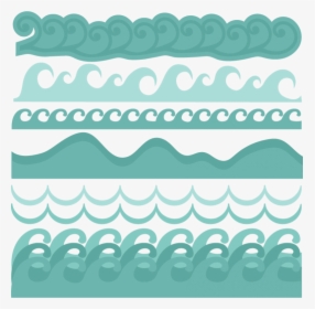 Wave Borders Svg Cut - Cute Waves Clipart, HD Png Download, Transparent PNG