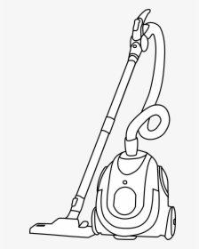 Cleaner Drawing At Getdrawings - Vacuum Cleaner Clipart Black And White, HD Png Download, Transparent PNG
