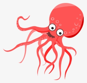 Octopus Cartoon Transparent Background, HD Png Download, Transparent PNG