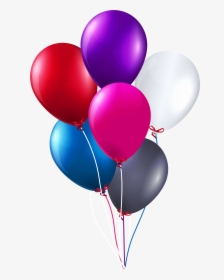 Colorful Bunch Of Balloons Png Clipart Image - Birthday Balloons Clipart Png, Transparent Png, Transparent PNG