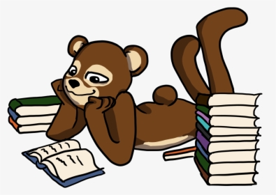 Baker Bear Reading - Cartoon, HD Png Download, Transparent PNG